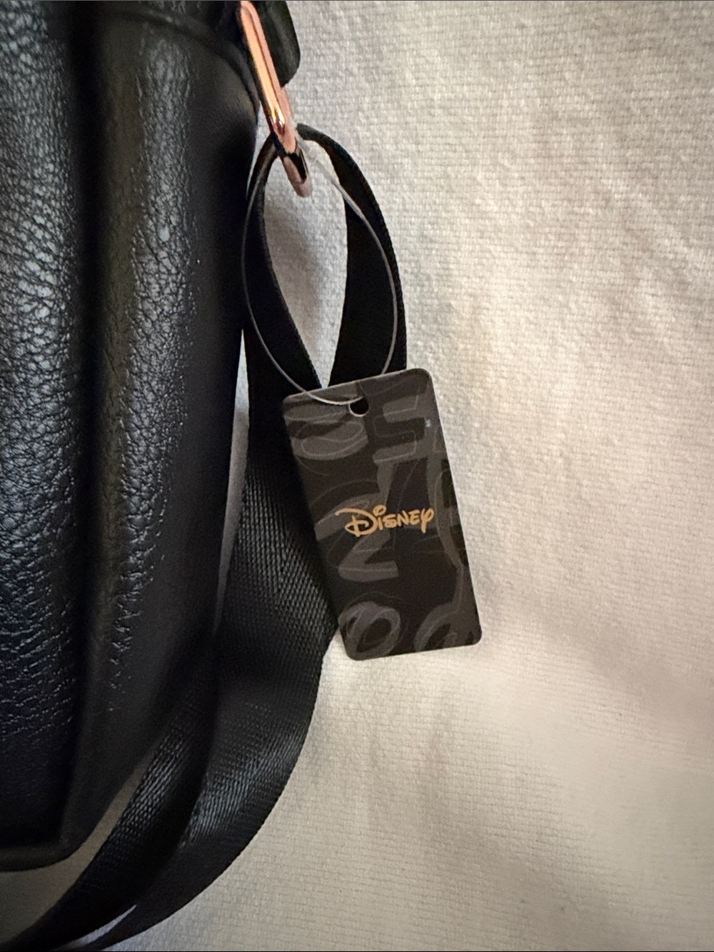Disney Black Mickey Embossed Mini Crossbody Bag with Rose-Gold Hardware - Picture 3 of 3